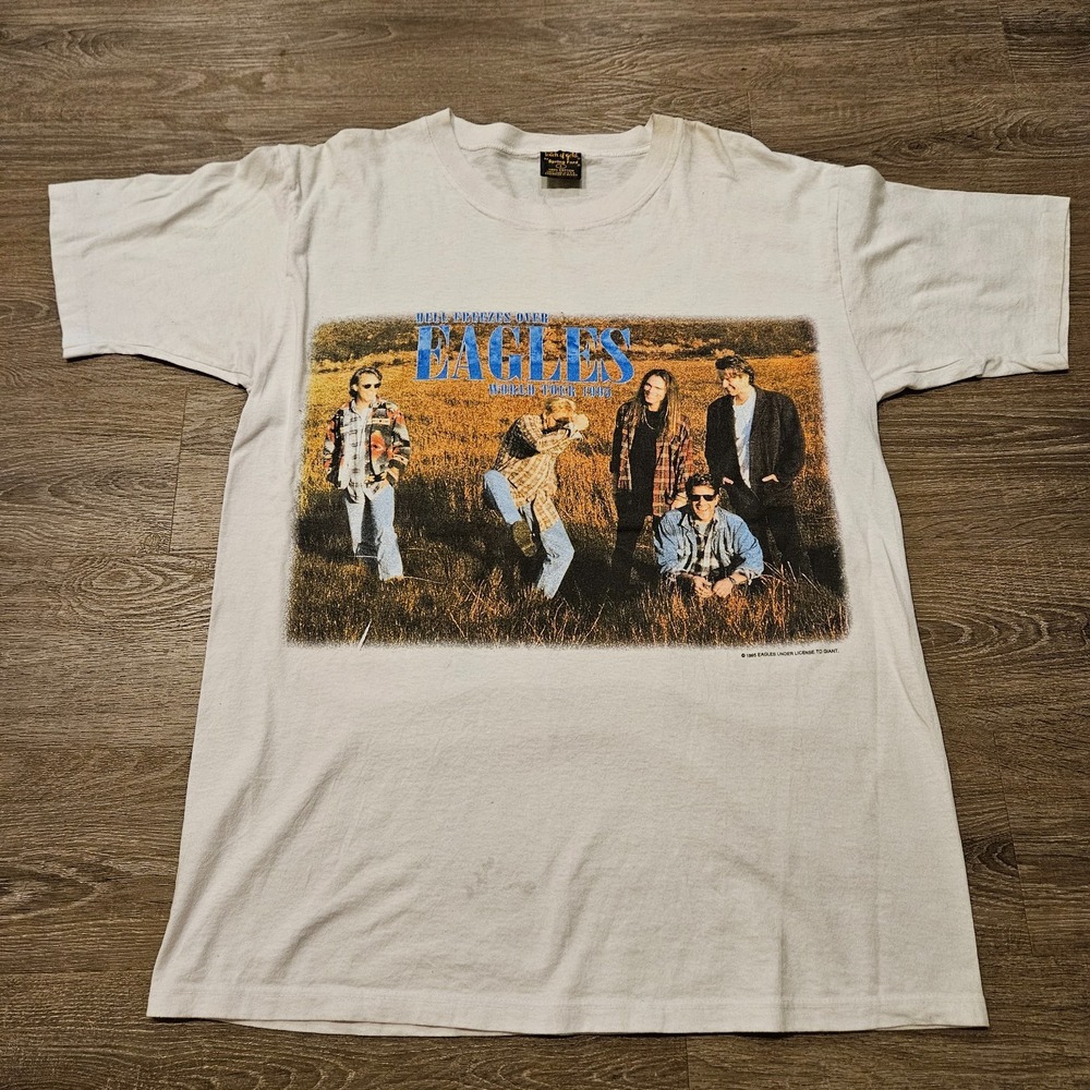 Vintage 1995 Eagles Hell Freezes Over World Tour T Shirt Large Band Concert